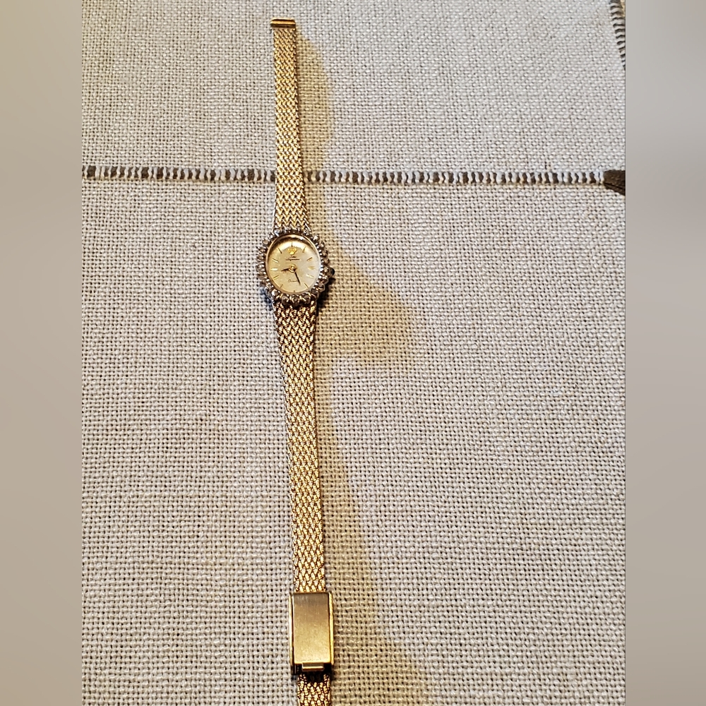 JULES JURGENSEN- Goldplated/Stainless Steel & Diamond Watch.